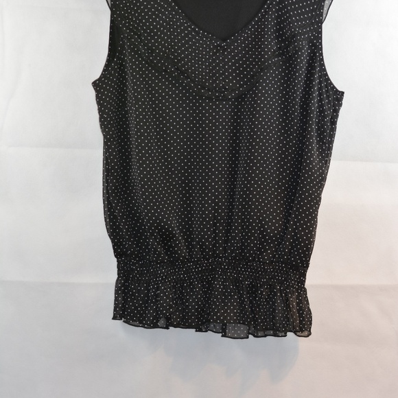 Polka Dot frill Chiffon Blouse SZ 14 by Revolution - Picture 5 of 5